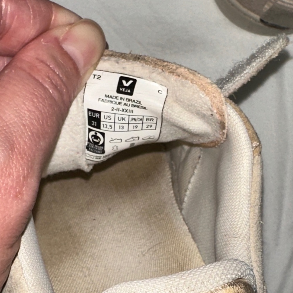 Veja Kids' Beige and Peach Sneakers - Picture 6 of 6